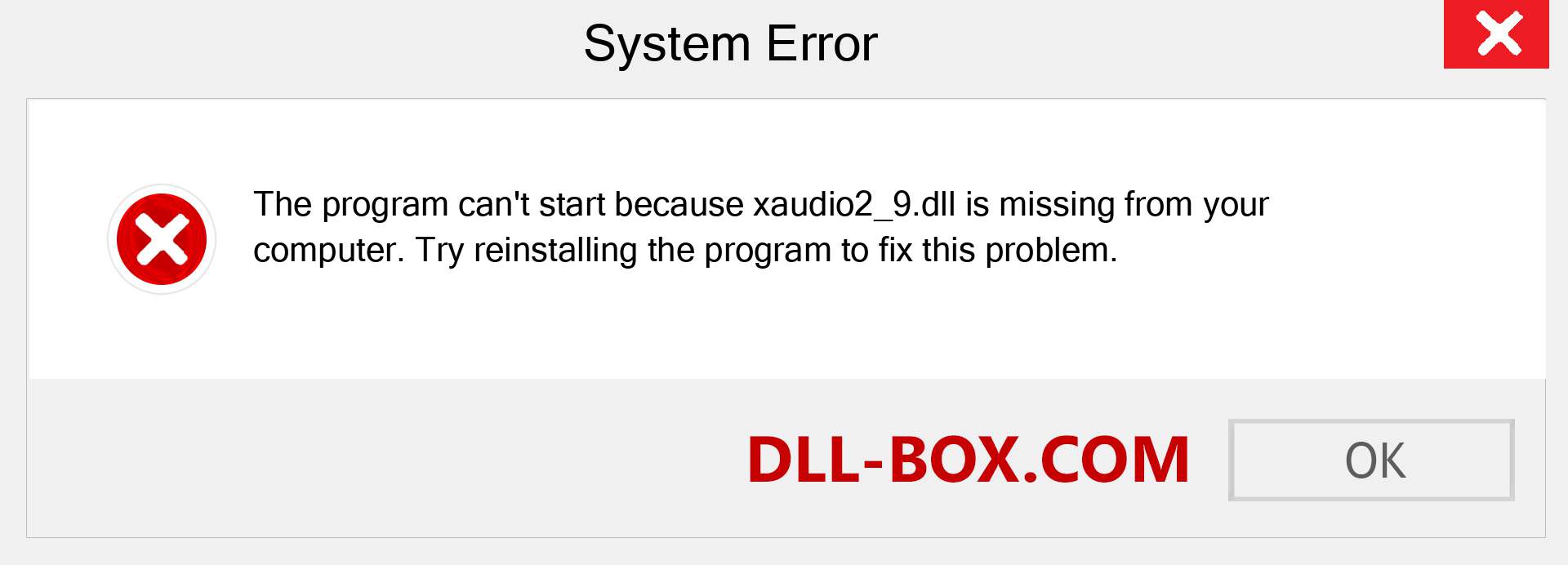  xaudio2_9.dll file is missing?. Download for Windows 7, 8, 10 - Fix  xaudio2_9 dll Missing Error on Windows, photos, images